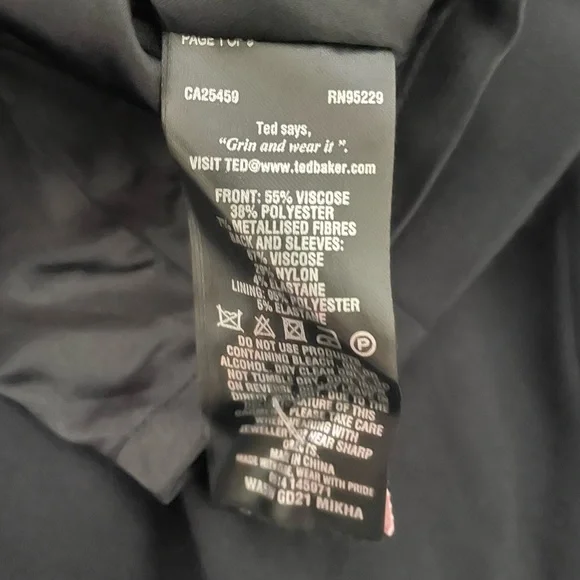 Ted Baker Mikha Metallic Jacquard
Panel Midi Dress Ted Baker Size 1 - Picture 7 of 7